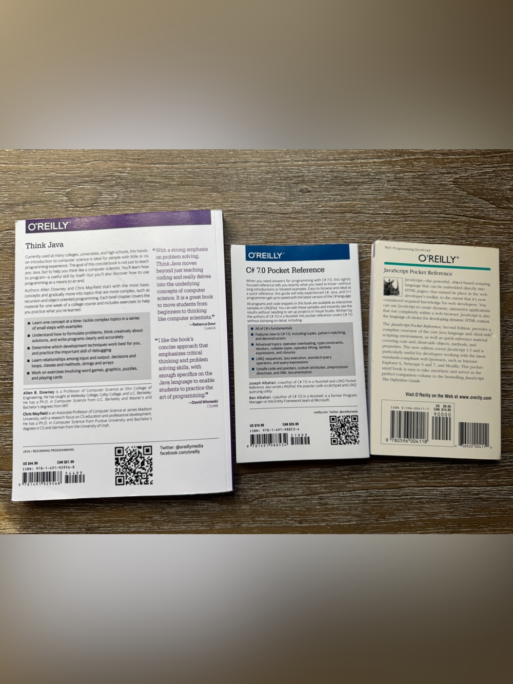 Programming Bundle Think Java, C#7.0, JavaScript |O'Reilly Reference Books - Picture 2 of 2